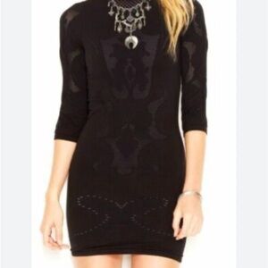 Free people intimately midi long sleeve black dress